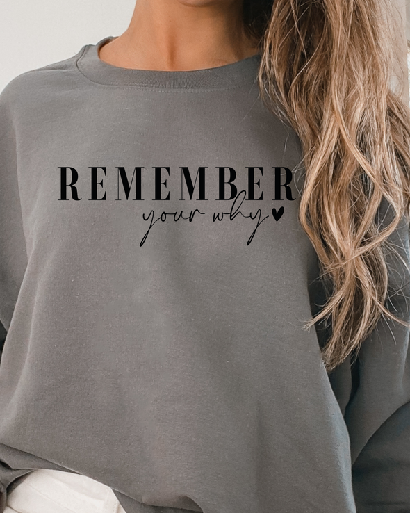 Remember Your Why Crewneck- 6 Colors