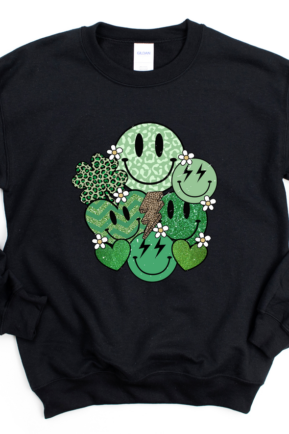 Smile Shamrock Crewneck