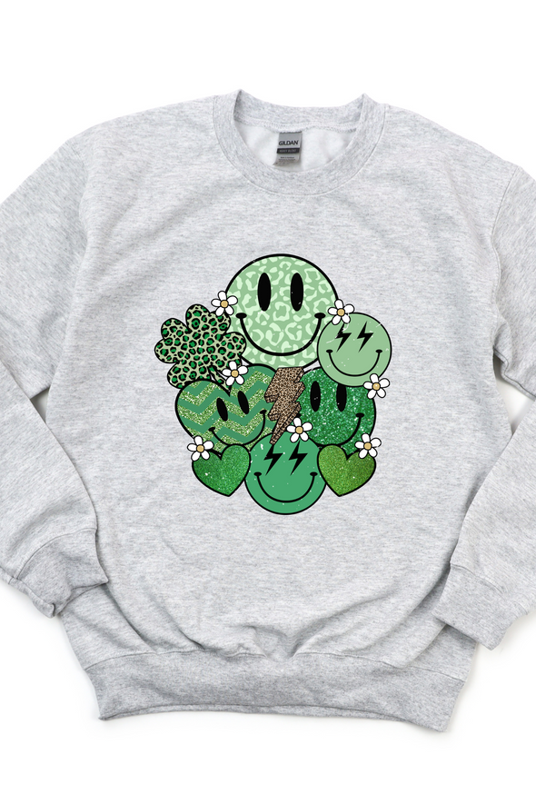 Smile Shamrock Crewneck