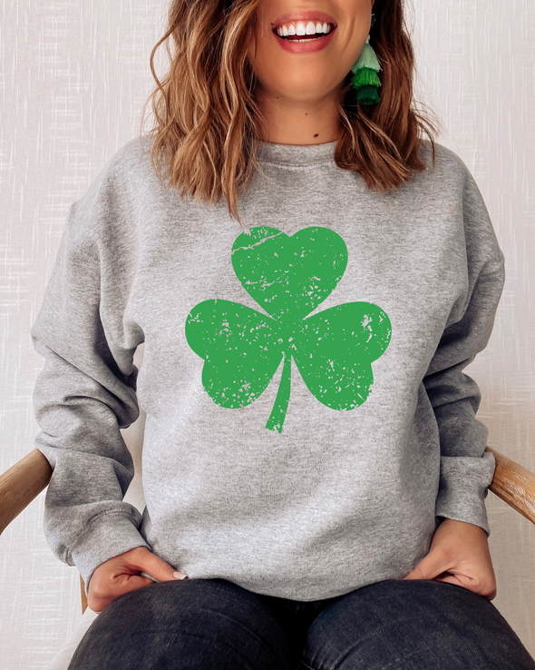 Distressed Shamrock Crewneck