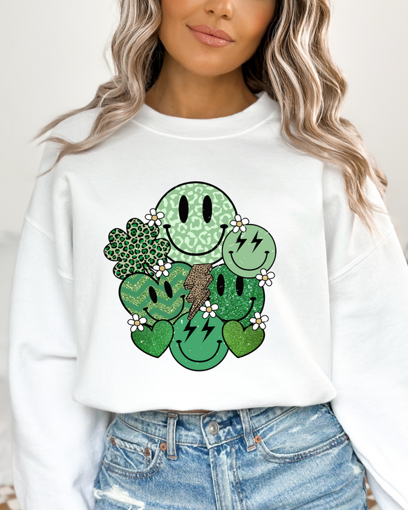 Smile Shamrock Crewneck