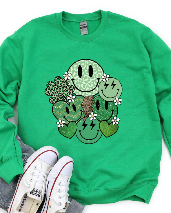 Smile Shamrock Crewneck