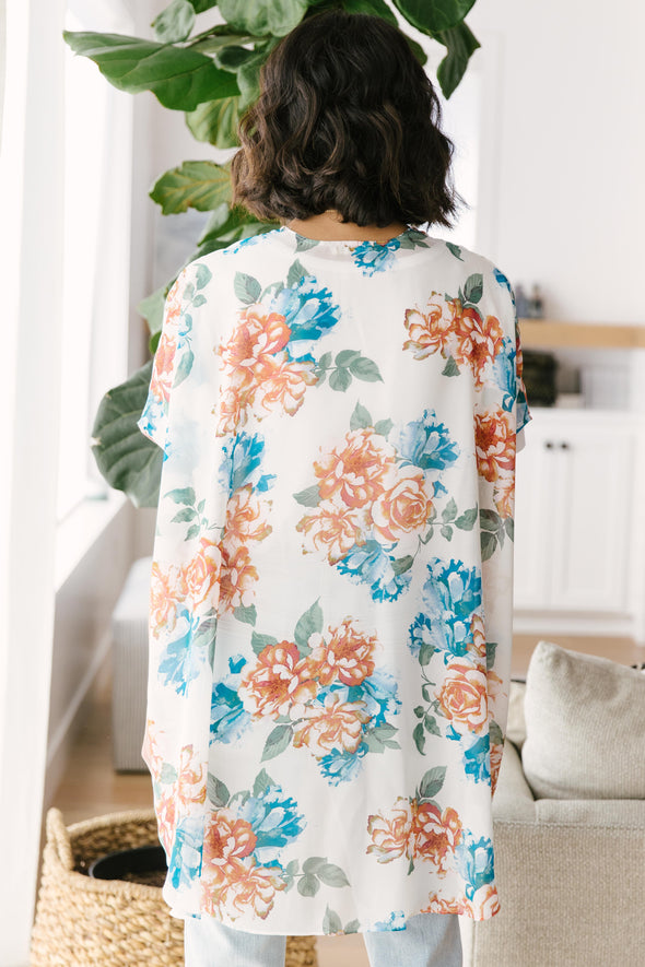 Wildflower Kimono in White