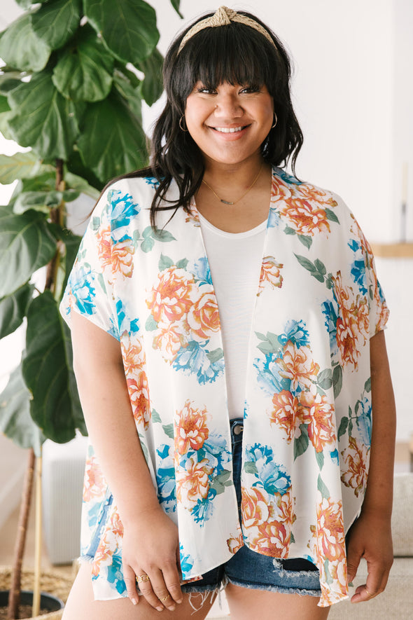 Wildflower Kimono in White