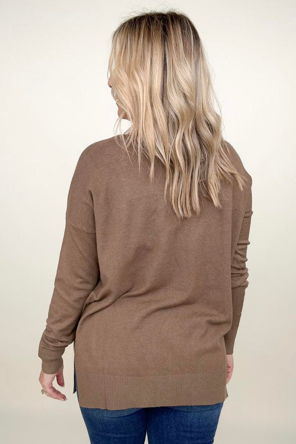 Front Seam Light Knit Sweater- 3 Colors