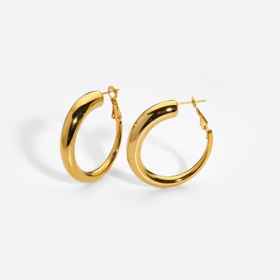 Geometric Hollow Hoop Earrings