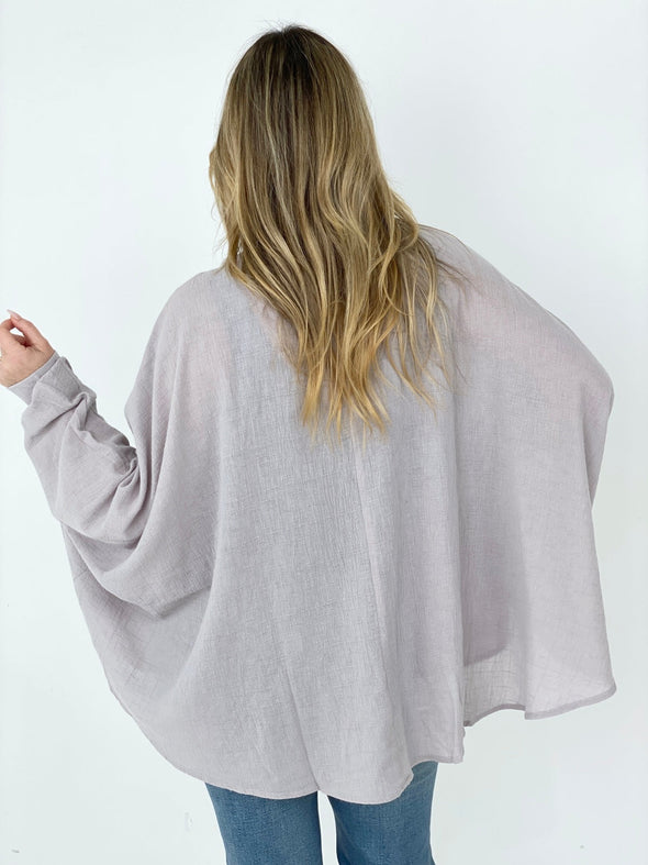 Textured Cotton Linen Oversized Top- 3 Colors