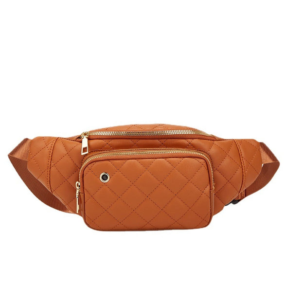 The Amber Bag: Rhombus Pattern Crossbody Waist Bag 3 Colors